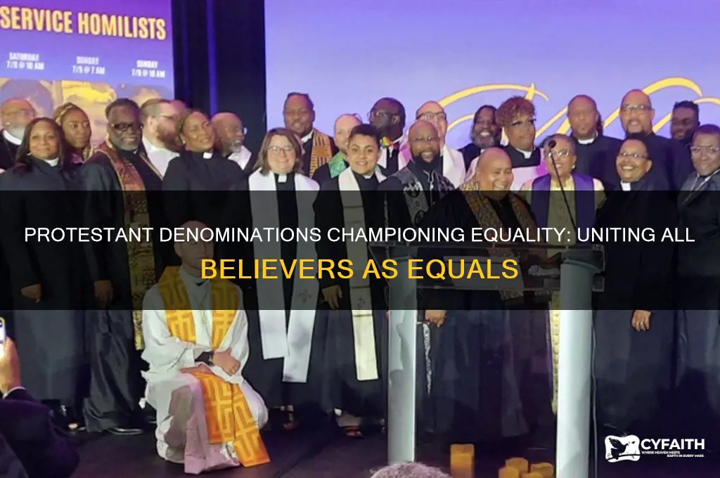 which protestant denomination stressed equality of all