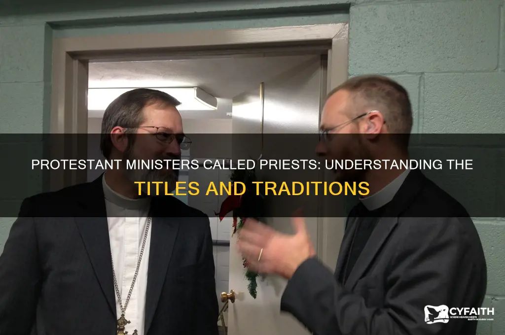 which protestant ministers are called priests