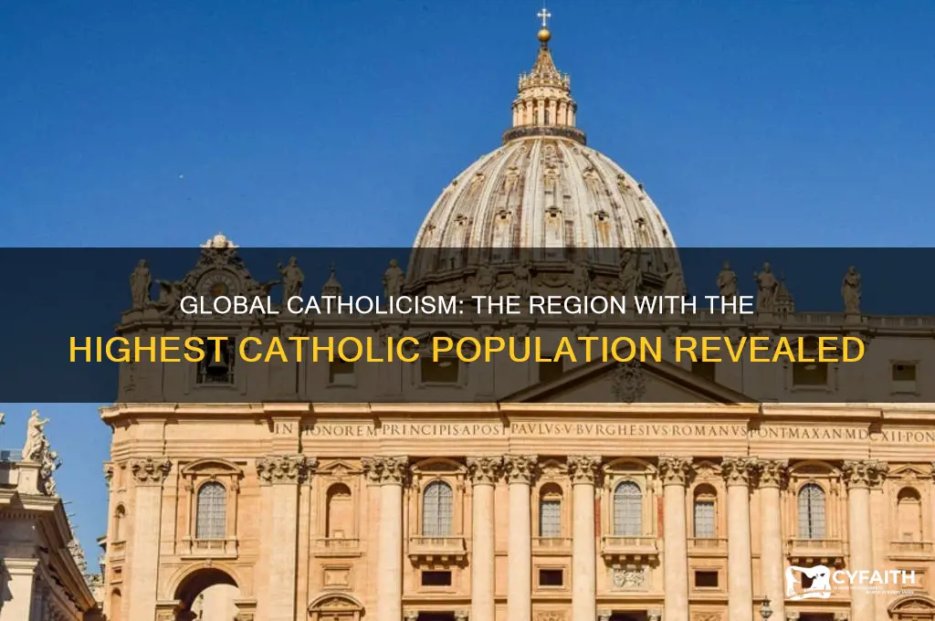 which region of the world has the most catholics