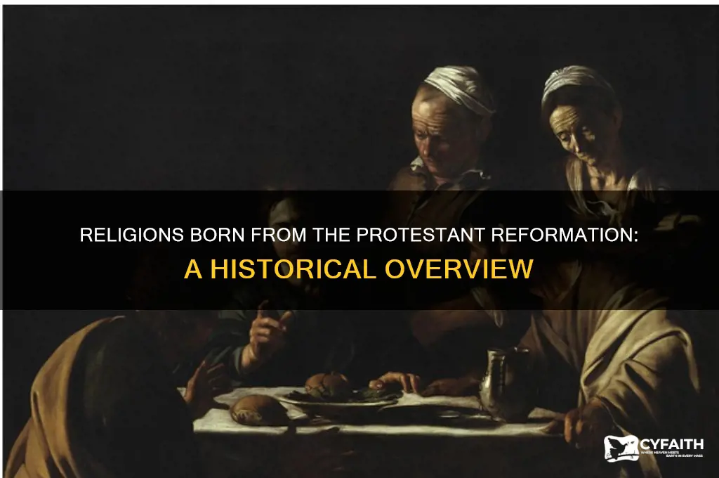 which religions resulted from the protestant reformation