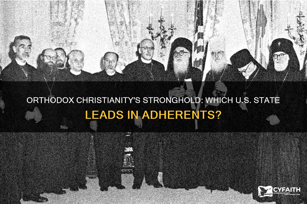 which state has the highest percentage of orthodox christians