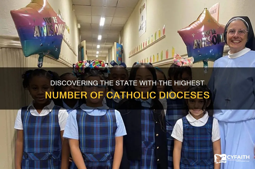which state has the most catholic dioceses