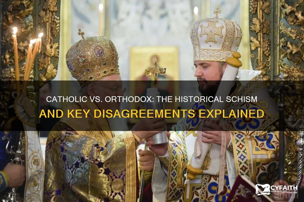 which was a disagreement between catholic and orthodox churches