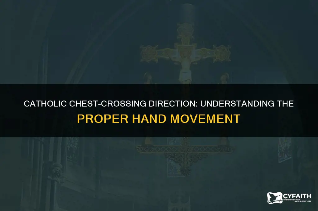 which way do catholics cross their chest