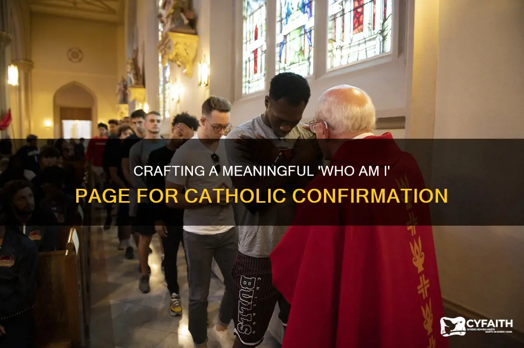 who am i page for confirmation catholic