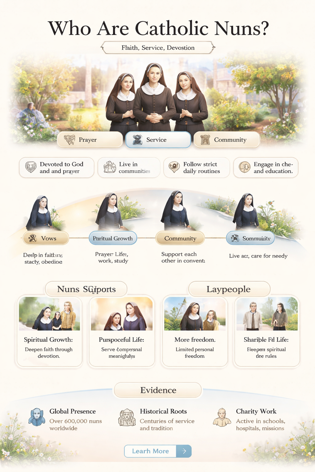 are catholic nun male or female