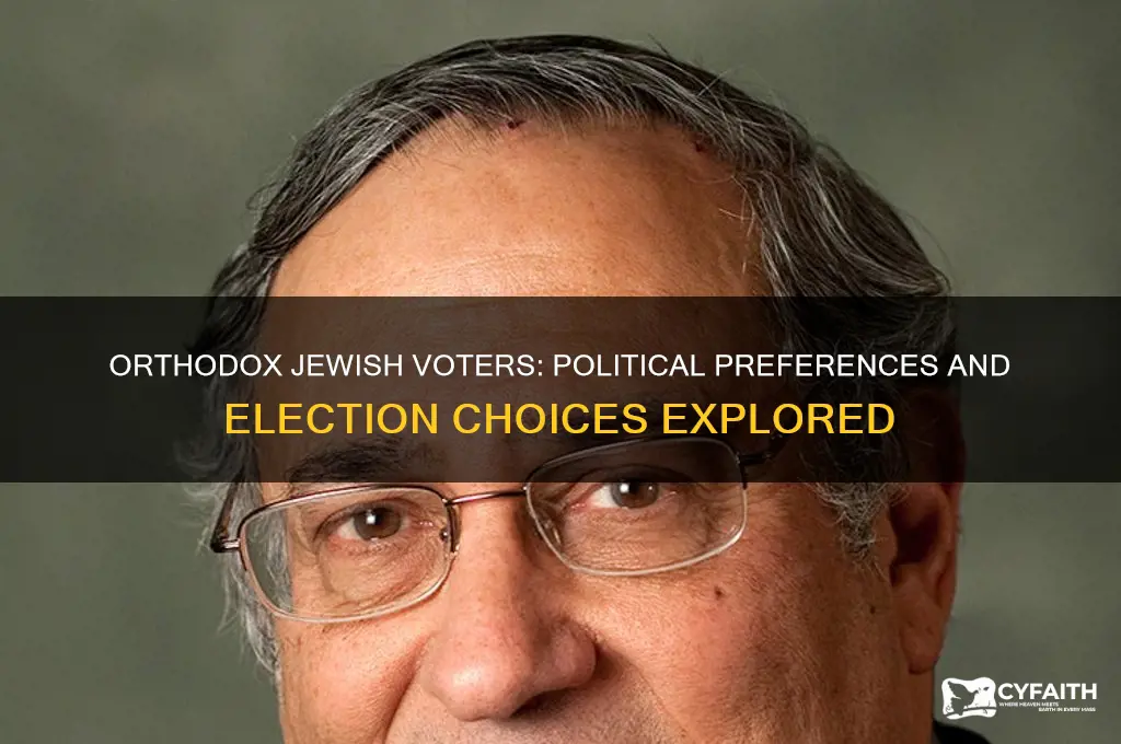 who are orthodox jews voting for