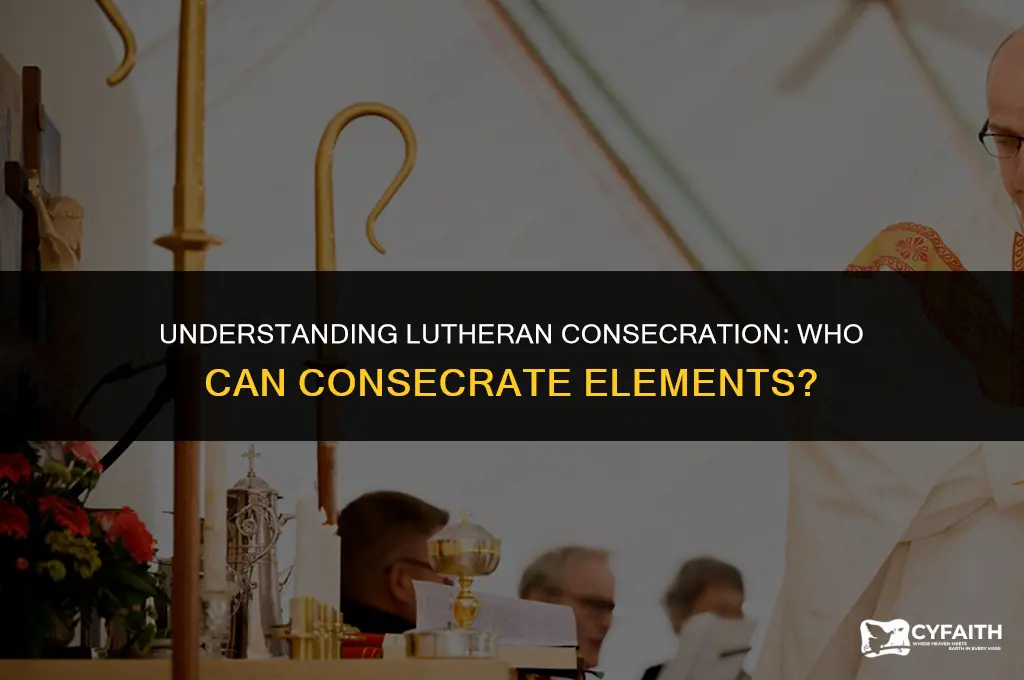 who can consecrate elements lutheran