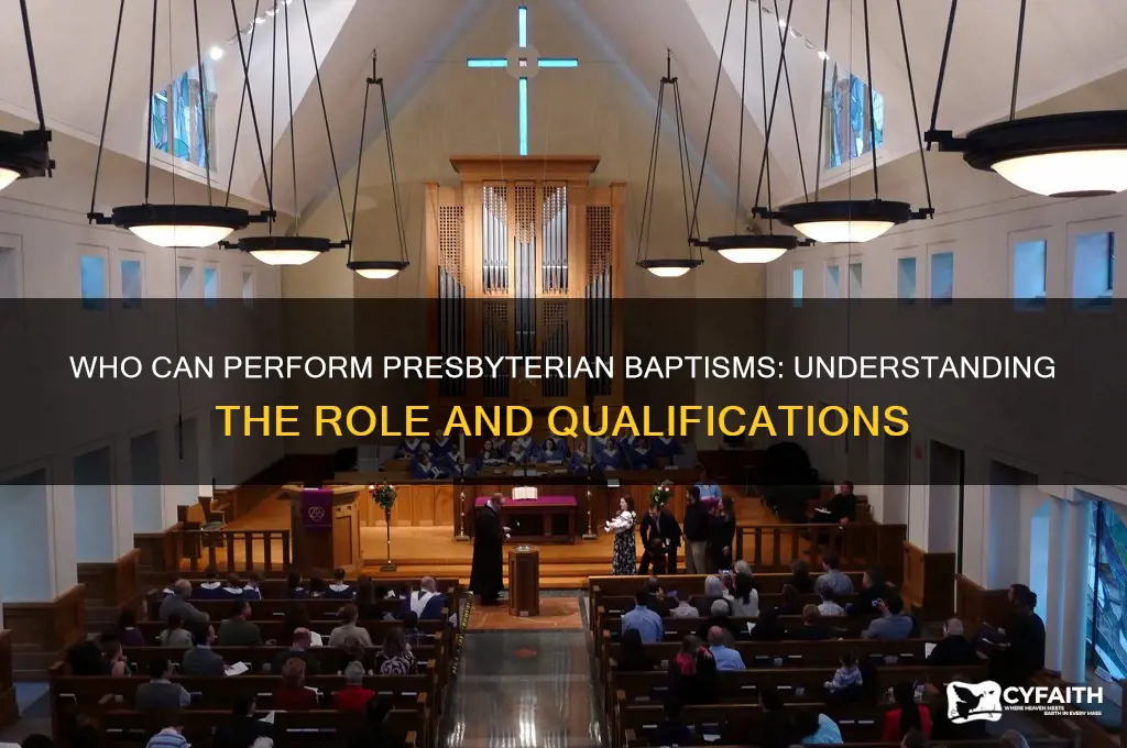 who can perform presbyterian baptisms
