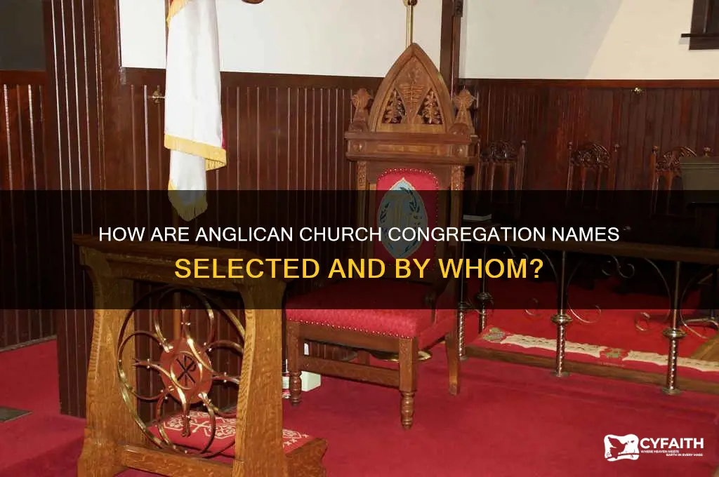 who chooses congregation names in anglican church