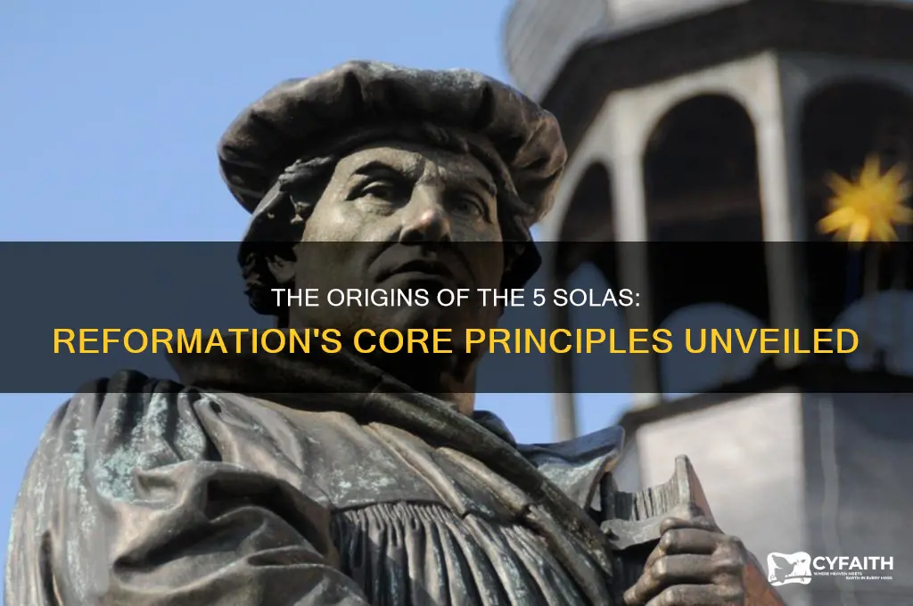 who created the 5 solae of the protestant reformation