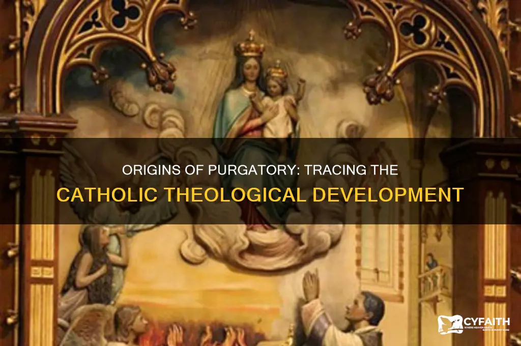 who developed the catholic theological notion of purgatory