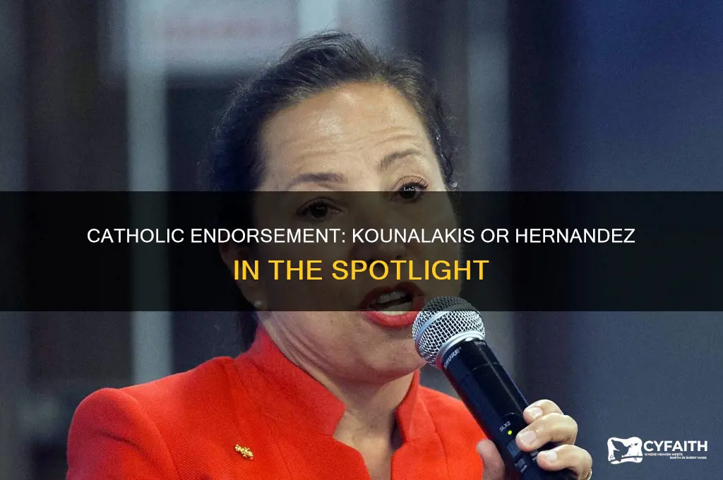who do the catholics endorce eleni kounalakis or ed hernandez
