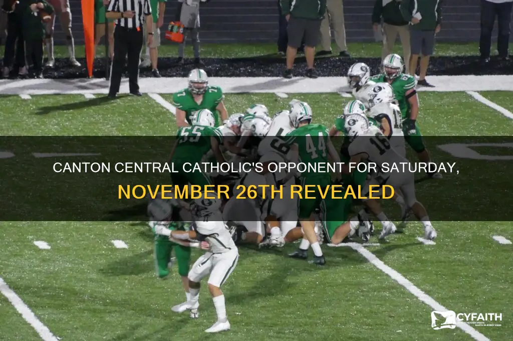who does canton central catholic play on saturday nov 26