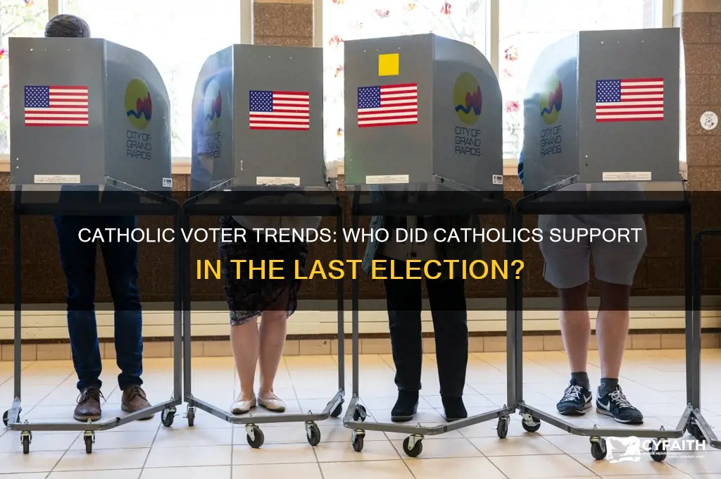 who fid the catholics dupport in the ladt electipn