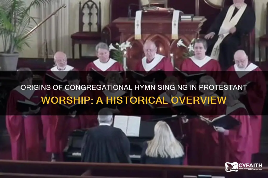 who first organized congregational hymn singing in protestant churches