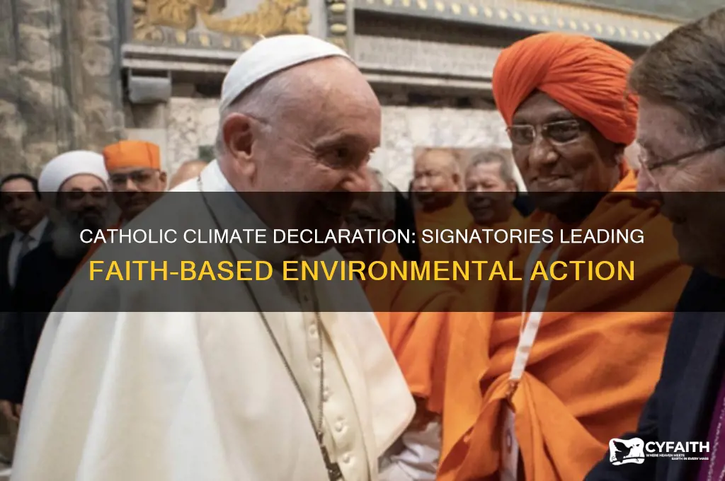 who has signed the catholic climate declaration
