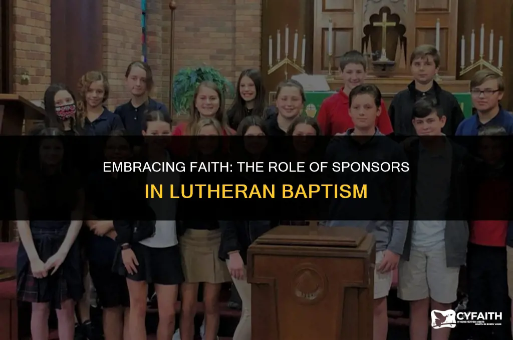 who holds baby during lutheran baptism
