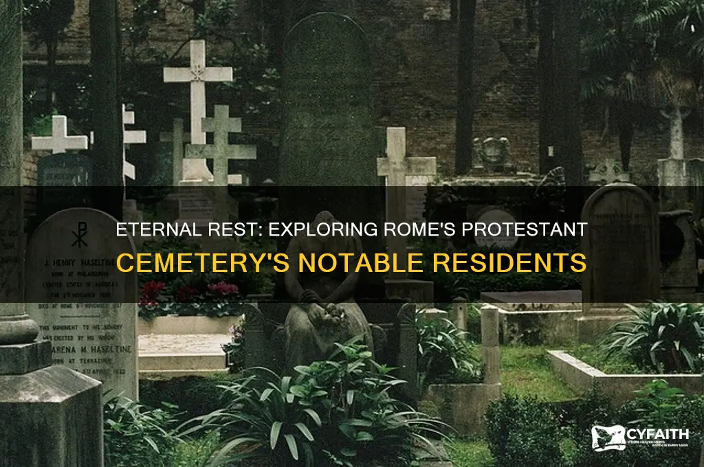 who is buried in the protestant cemetery in rome