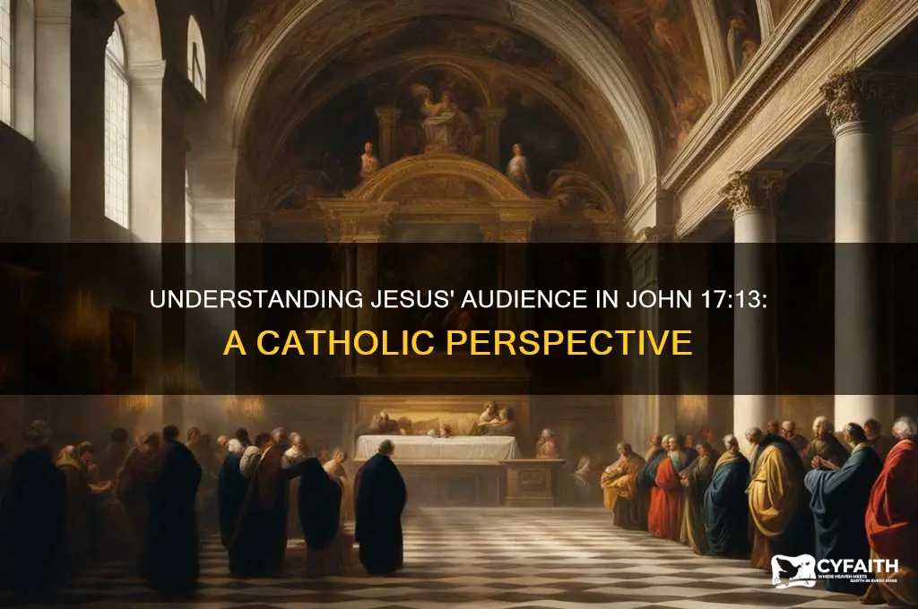 who is jesus talking to in john 17 13 catholic