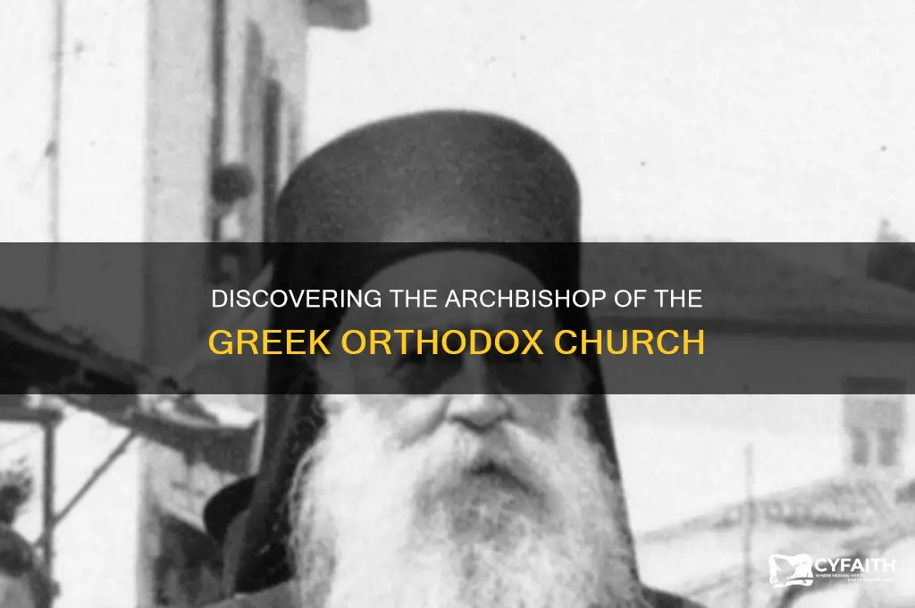 who is the archbishop of the greek orthodox church