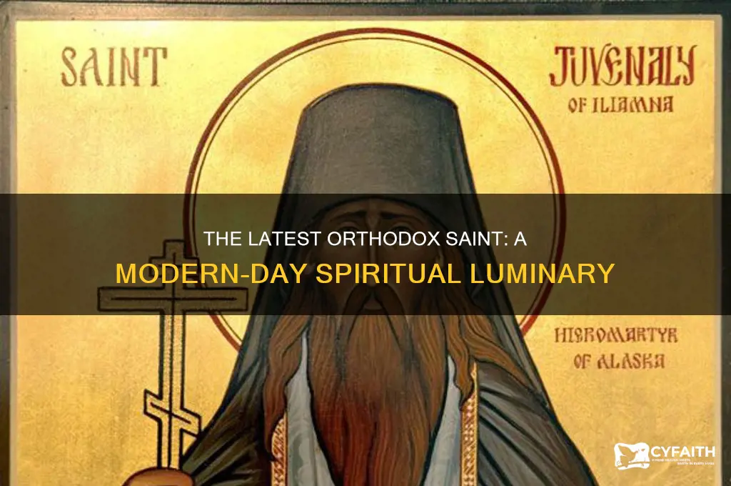 who is the most recent orthodox saint
