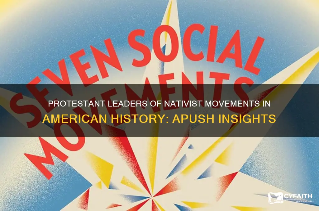 who led the nativist movements apush protestant
