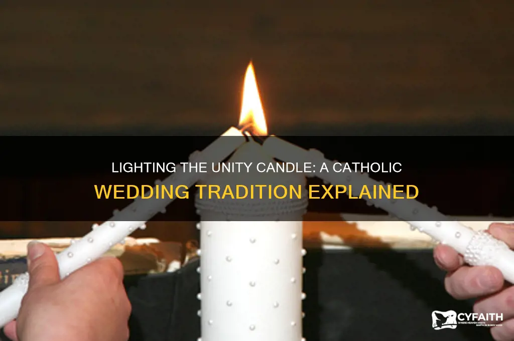 who lights the unity candle at a catholic wedding