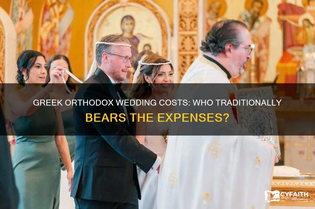 who pays for a greek orthodox wedding