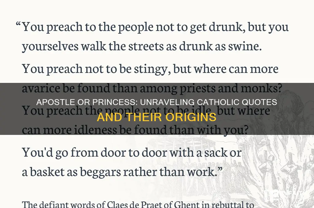 who said it apostle or princess catholic