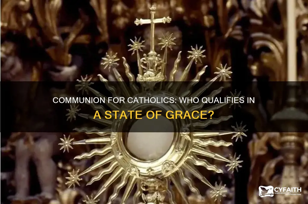 who should recieve communion catholics in a state of grace