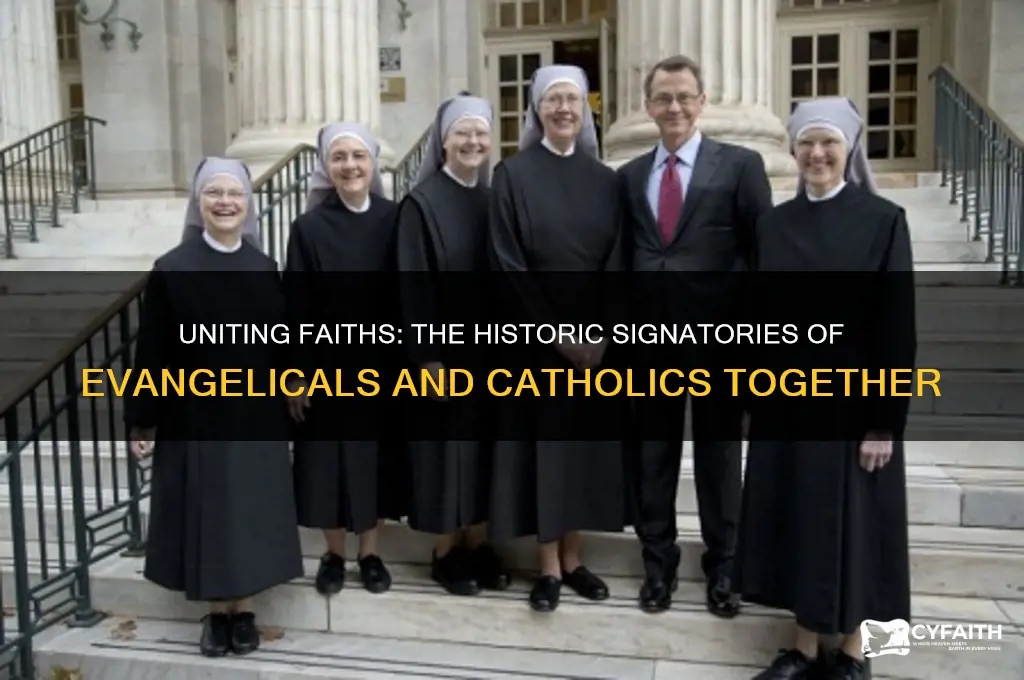 who signed evangelicals and catholics together
