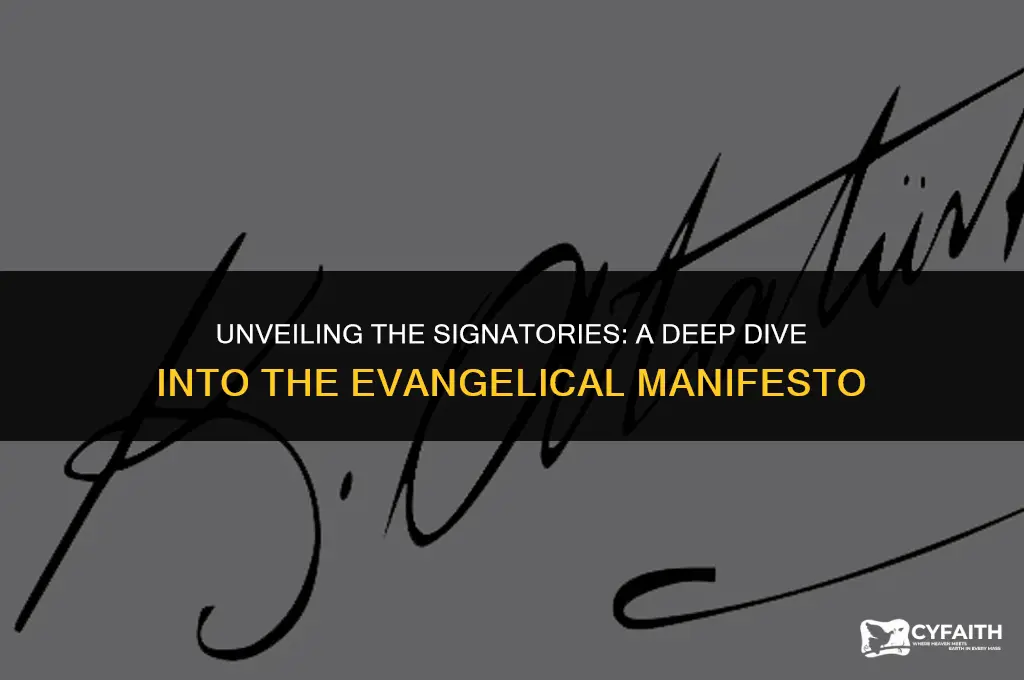 who signed the evangelical manifesto