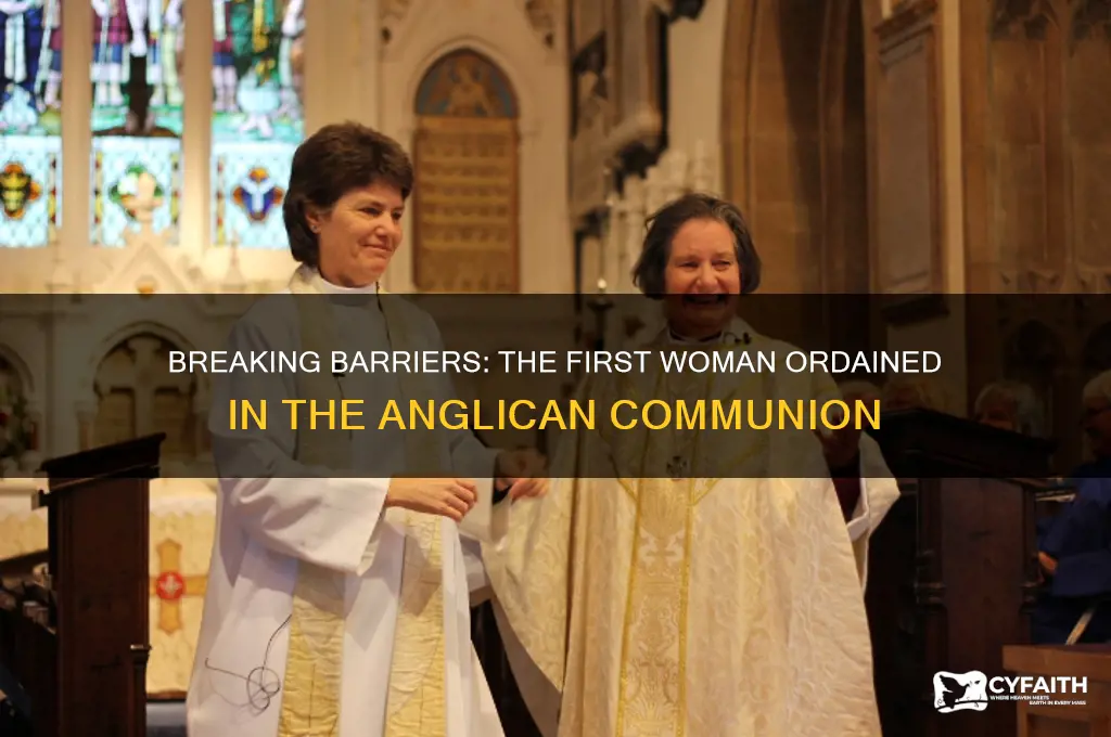 who was the first woman ordained in the anglican communion