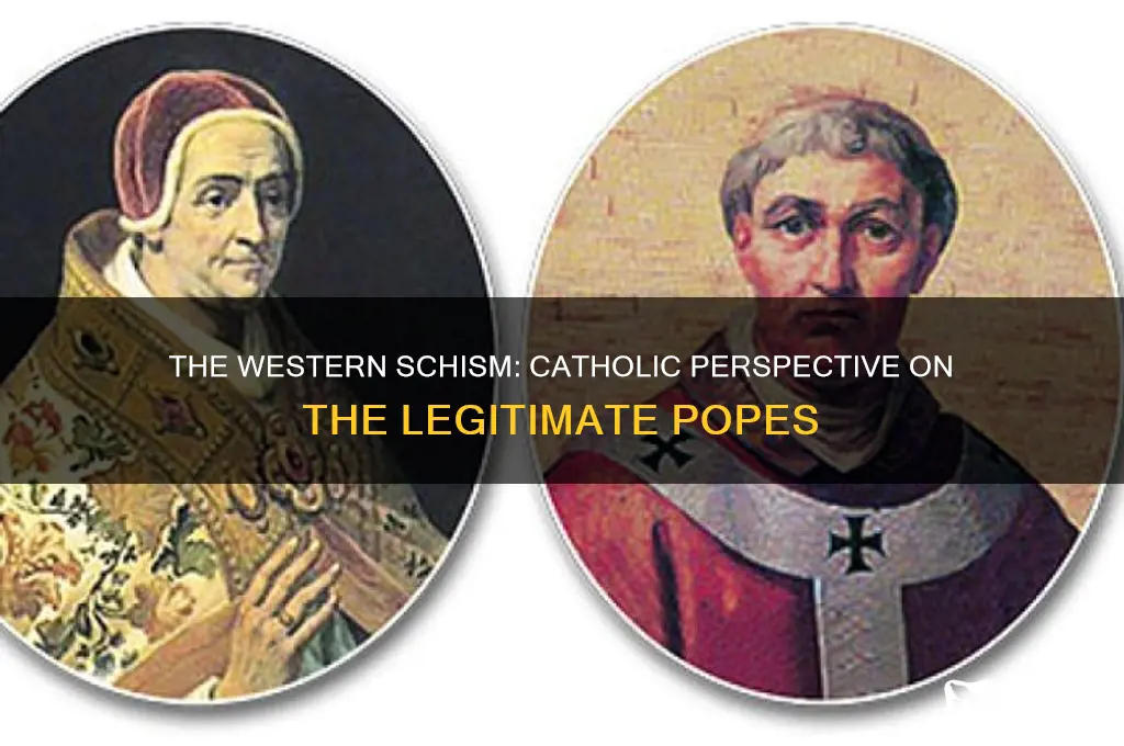 who were the correct popes western schism catholic view