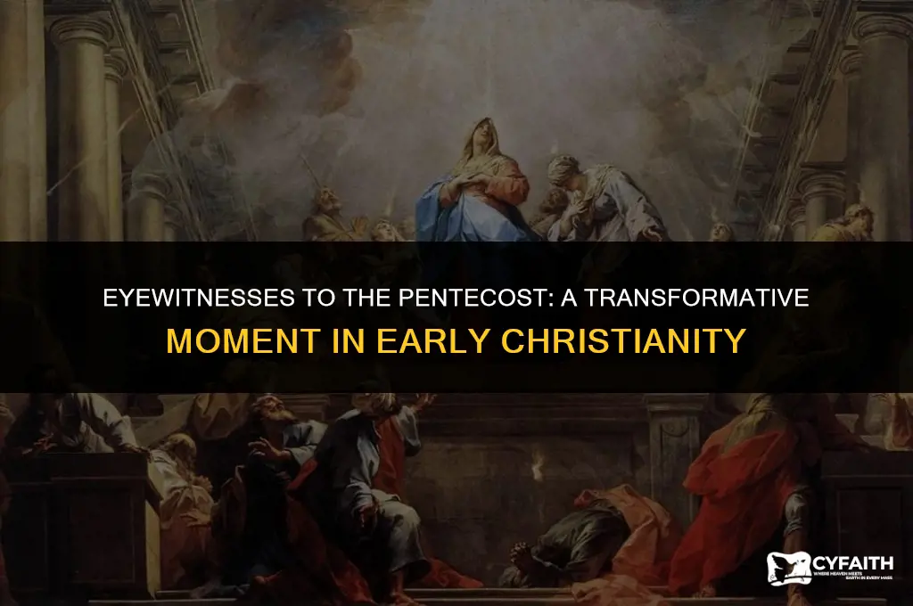 who witnessed the pentecost