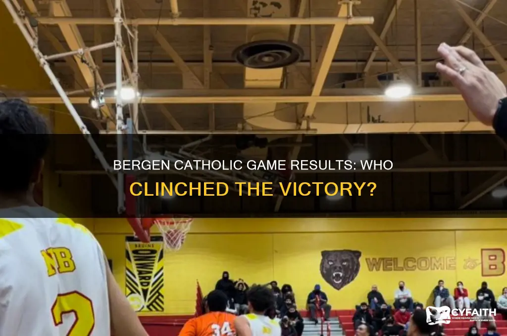 who won bergen catholic game