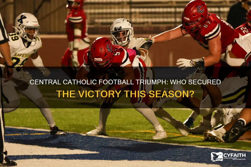 who won central catholic football game