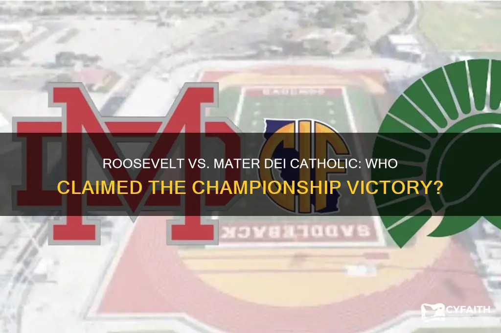 who won roosevelt mater dei catholic