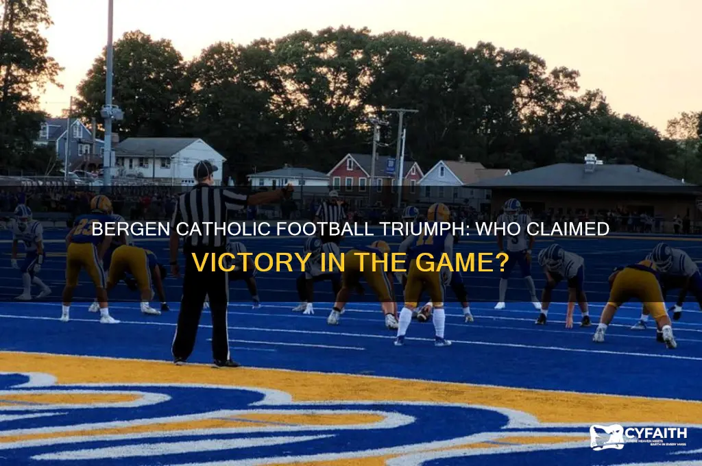 who won the bergen catholic football game