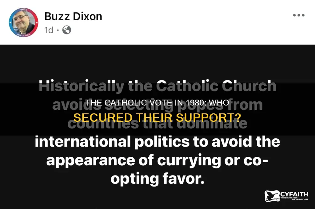 who won the catholic vote in 1980