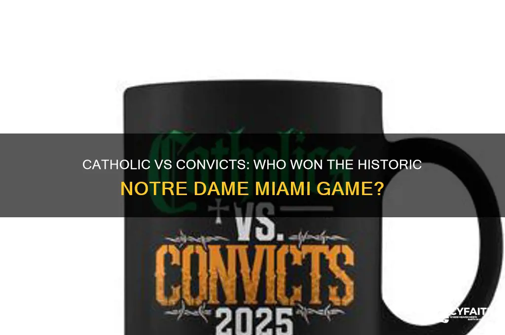 who won the catholic vs convicts game