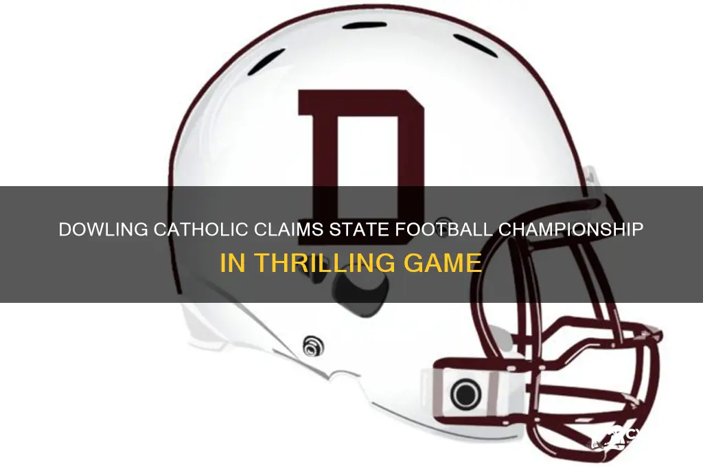who won the dowlign catholic football game at state football