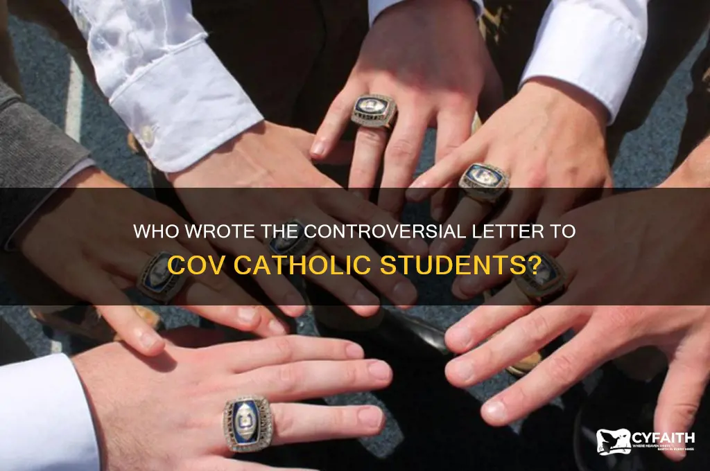 who wrote cov catholic students letter