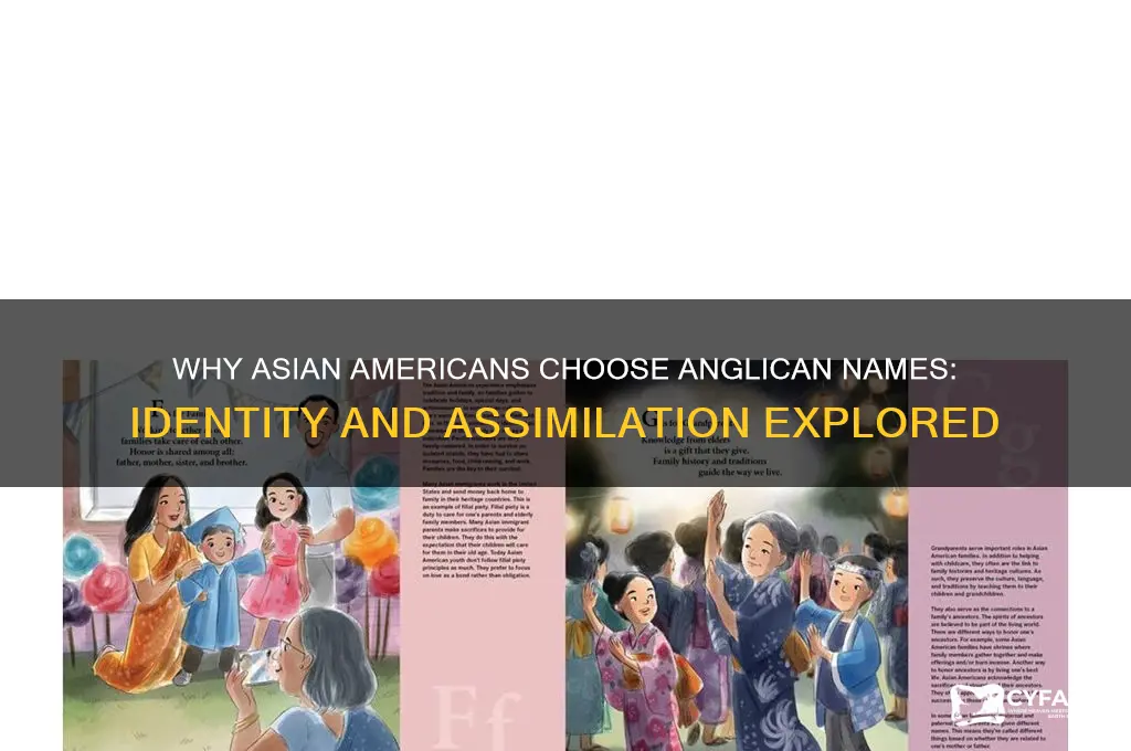 why an asian american adopt an anglican name