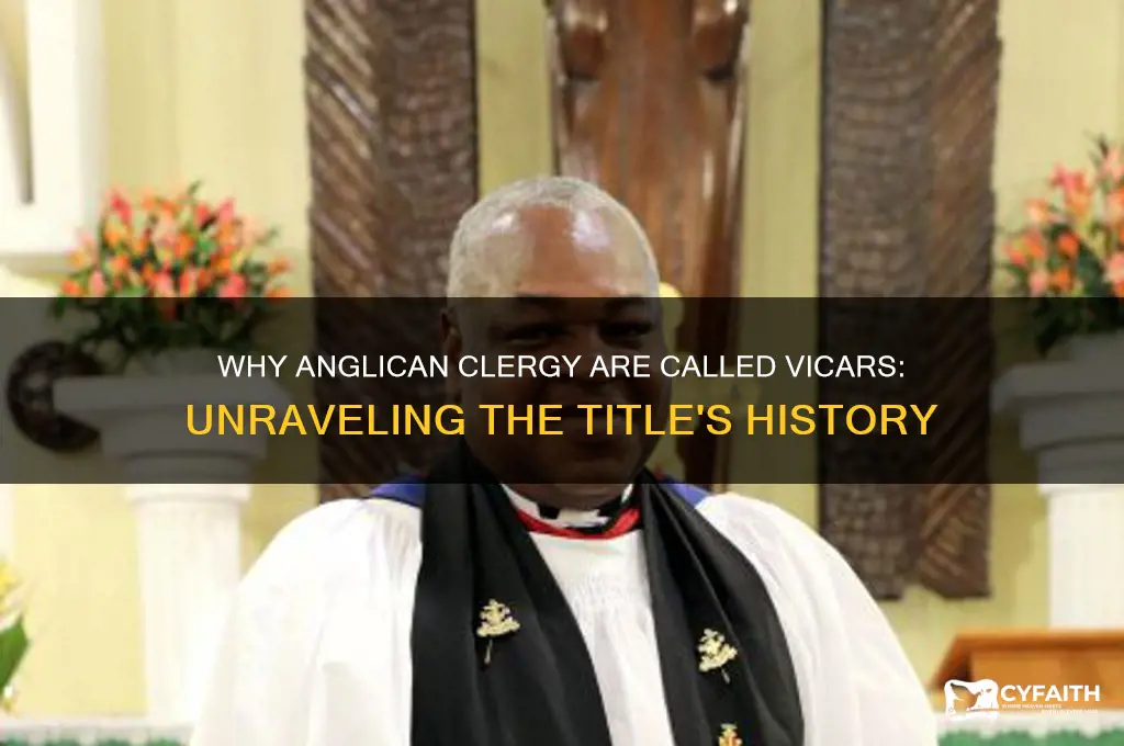 why are anglican clergy called vicars