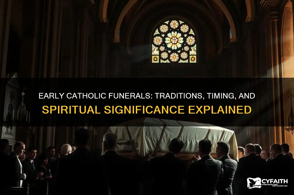 why are catholic funeral services early