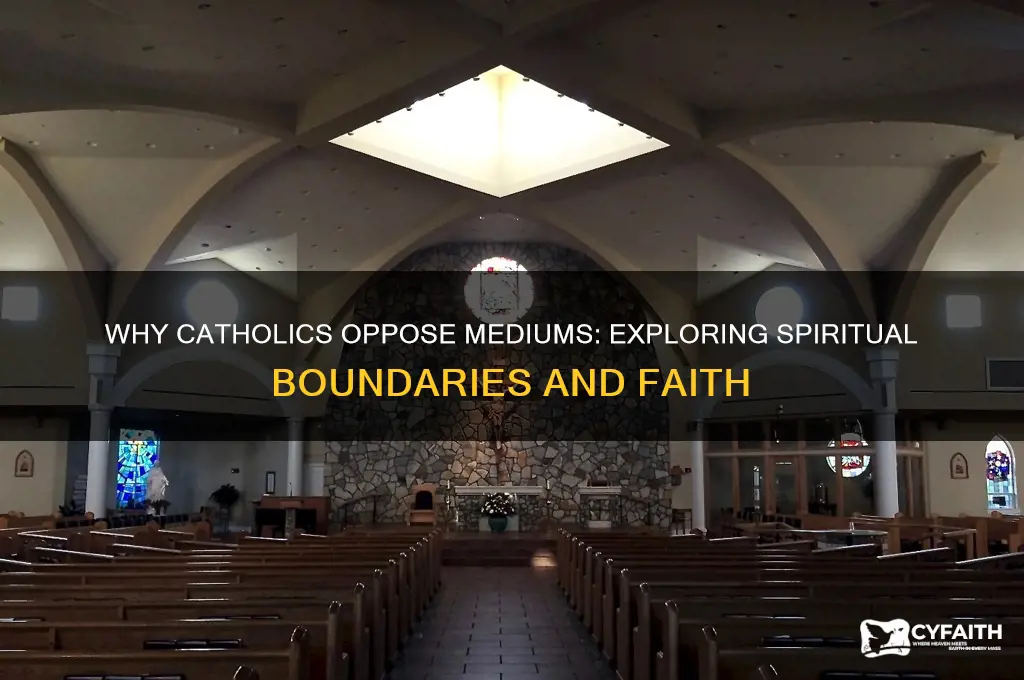 why are catholics against mediums