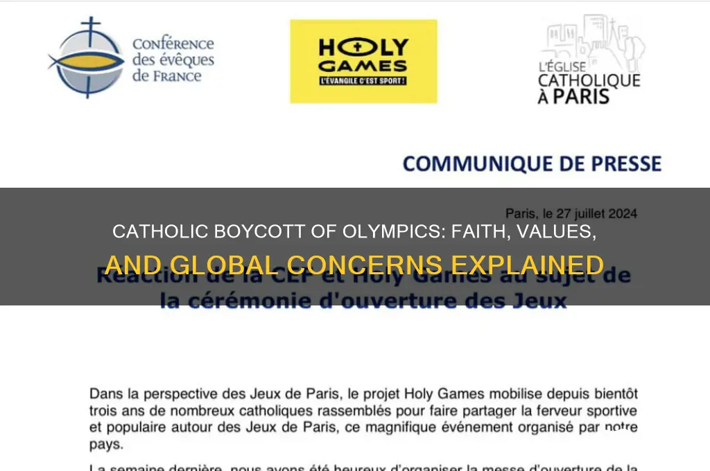 why are catholics boycotting the olympics