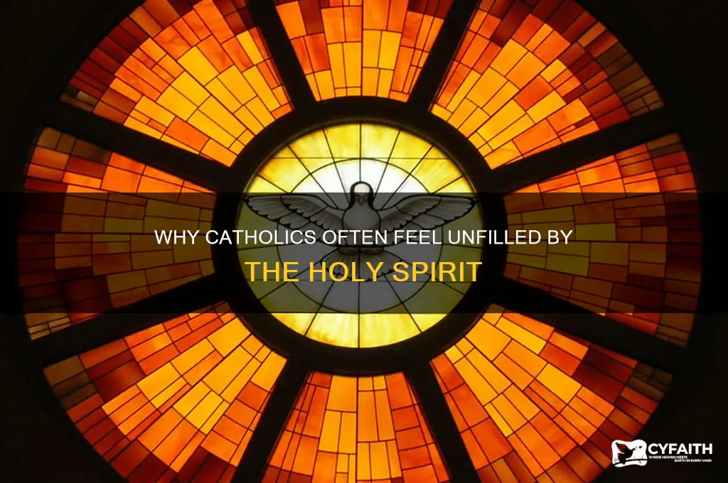 why are catholics not filled with the holy spiri